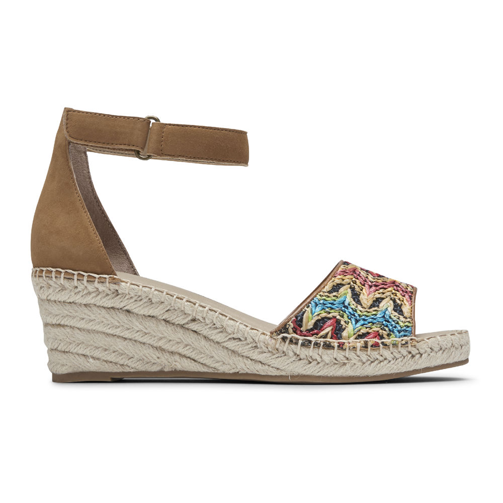 Sandalias Rockport Mujer Mexico - Marah Woven Ankle Strap Multicolor - MXLFD0498